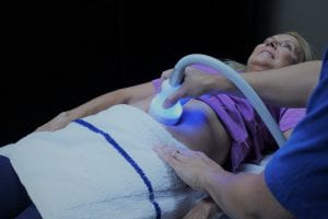 woman receiving cryoskin treatment